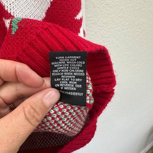 33 Degrees Christmas Tree Knit Oversize Pullover Sweater Womens size XXS NEW - Picture 5 of 8